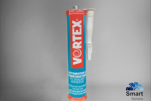 Герметик ПЭ для кузова Vortex серый, 310 мл, 2022101902, 
